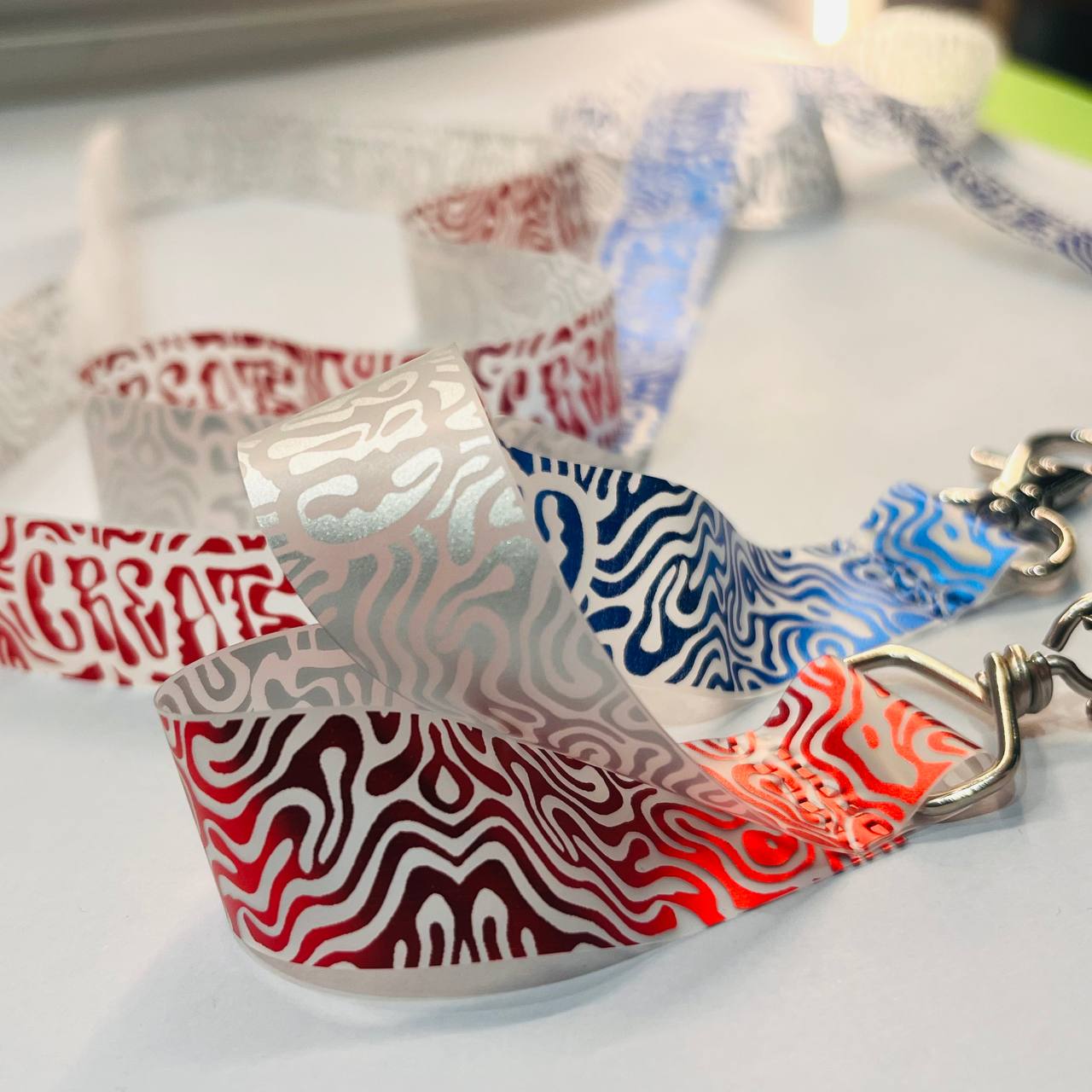 Прозрачная силиконовая лента Прозрачная лента для бейджа из силикона с печатью логотипа