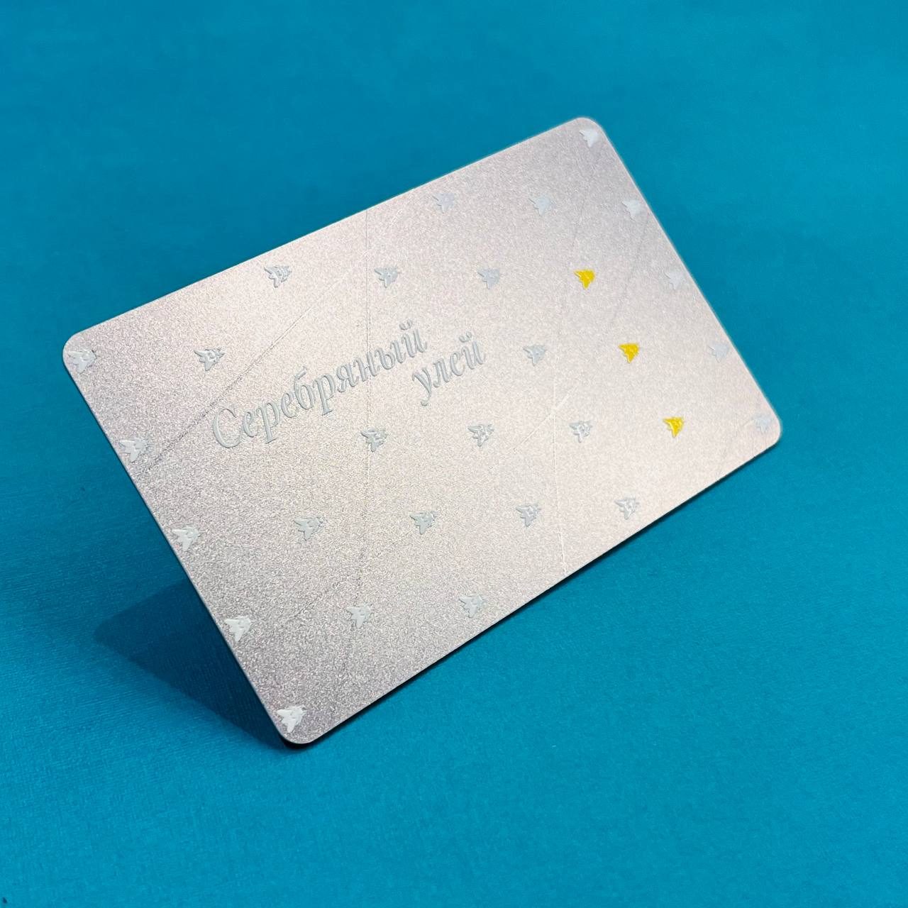 Серебряная карта с выборочным лаком для музея с печатью тактильных элементов