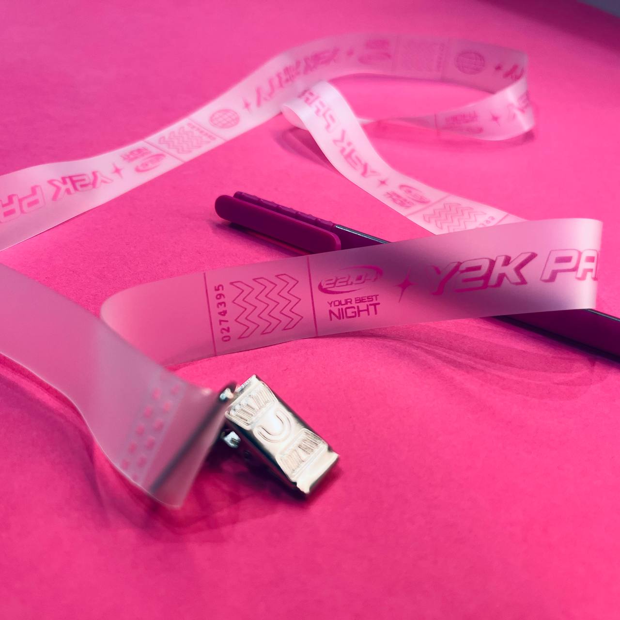 Прозрачная лента для бейджа с печатью логотипа